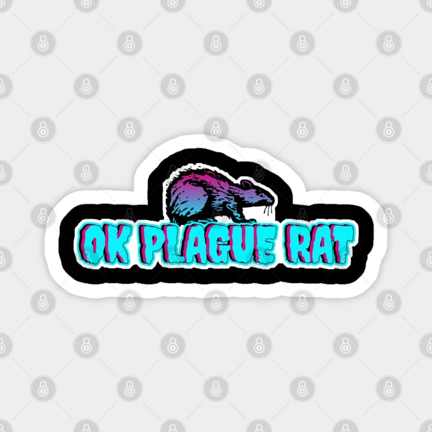 OK Plague Rat Lone Rat Vaporwave Magnet by aaallsmiles