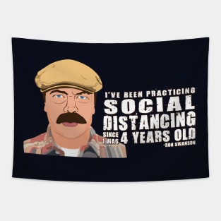 Ron Swanson Social Distancing Tapestry