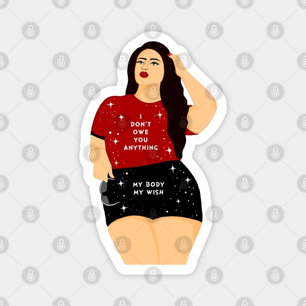 My body my wish Magnet by Bluntdigiarts