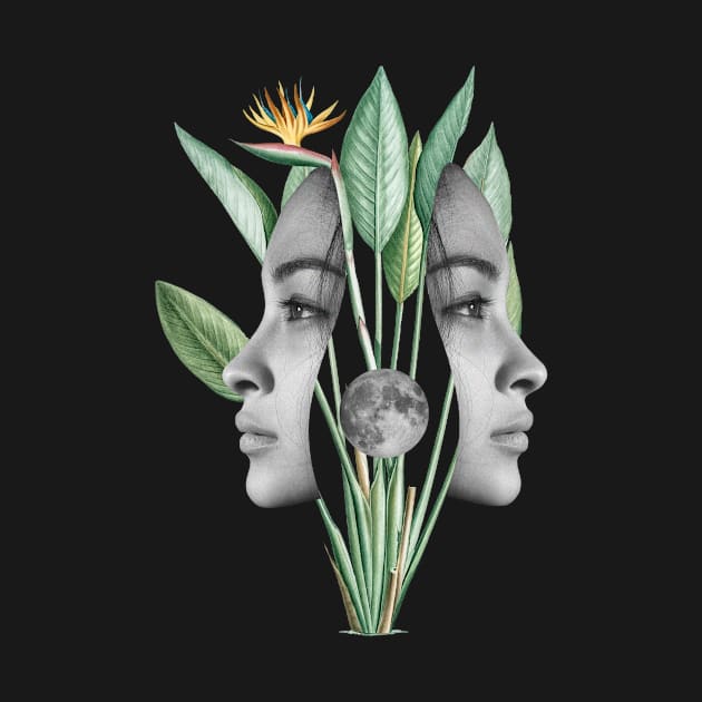 Surreal Floral Collage Art by EquilibriumArt