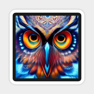 Colorful Staring Owl Magnet