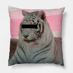 Vaporwave tiger Pillow