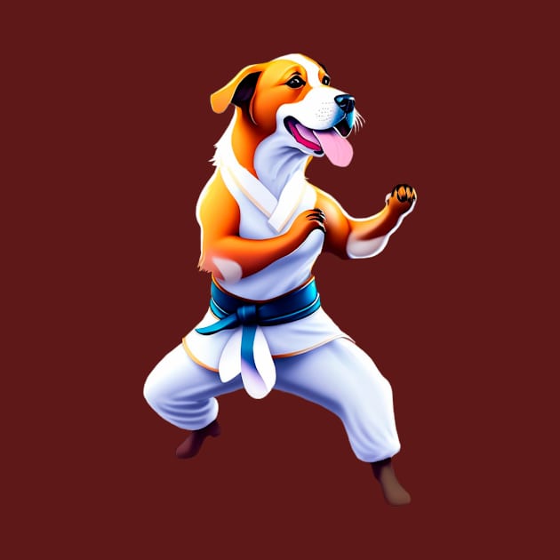 Dog, fight kung fu by enyeniarts