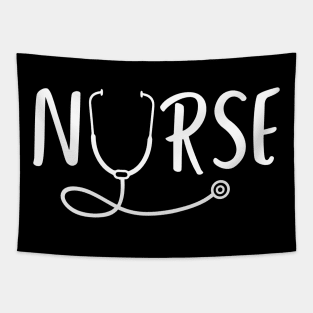 Nurse design with stethoscope Tapestry