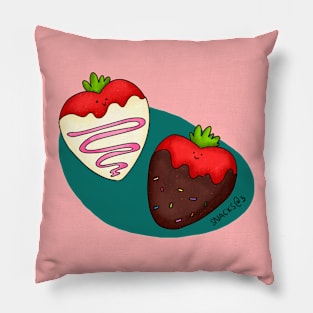 Chocolate Covered Strawberry Pillow