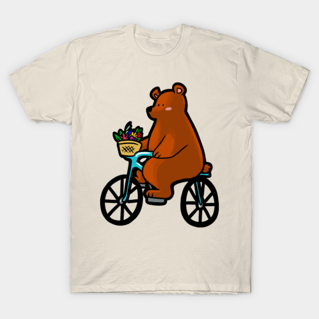 bear on bike t shirt