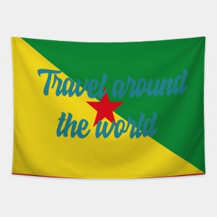 Travel Around the World - French Guiana Tapestry