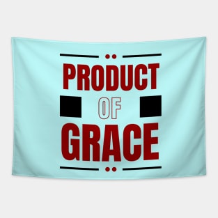 Product Of Grace | Christian Typography Tapestry