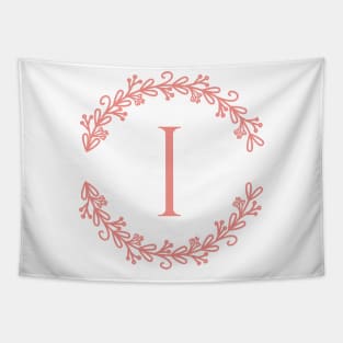 Pink Monogram- Letter I Tapestry