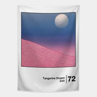 Zeit / Minimalist Style Graphic Design Tapestry