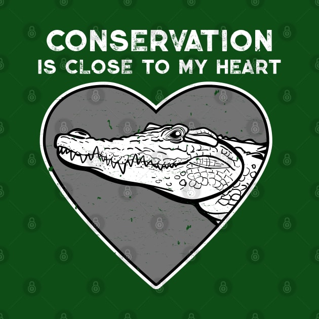 Crocodile Conservation Heart by Peppermint Narwhal
