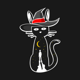 black cat witch T-Shirt