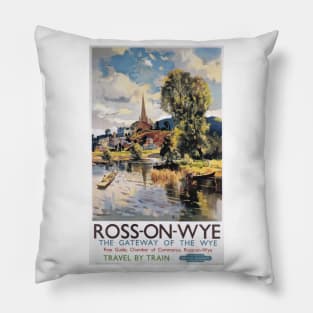 Ross-on-Wye, Herefordshire - BR - Vintage Railway Travel Poster - 1951 Pillow