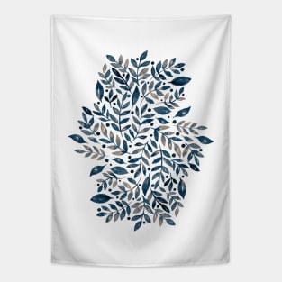 Seasonal branches and berries -  grey and beige Tapestry