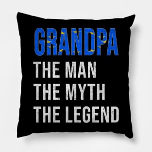 Grand Father European Union Grandpa The Man The Myth The Legend - Gift for European Union Dad With Roots From  European Union Pillow