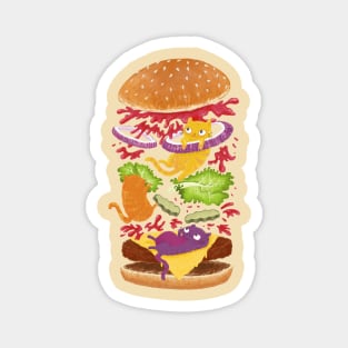 Cat Burger Magnet