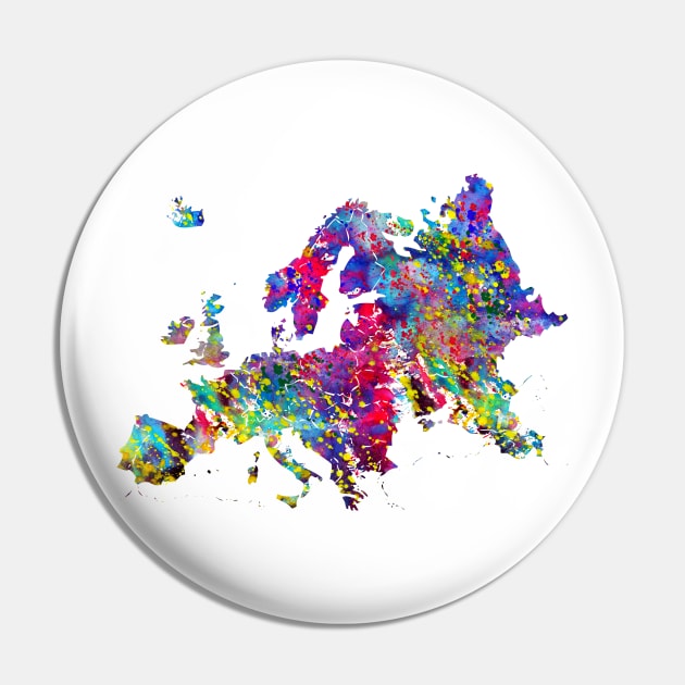 Map of Europe Pin by erzebeth