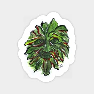 Fall Green Man Trans BG Magnet