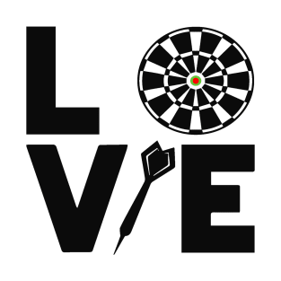 Darts Love Funny Darts Sport Quote Design T-Shirt