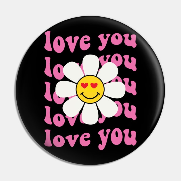 Trendy Retro Valentine's Day Gift for Women Girls Teens Pin by JPDesigns