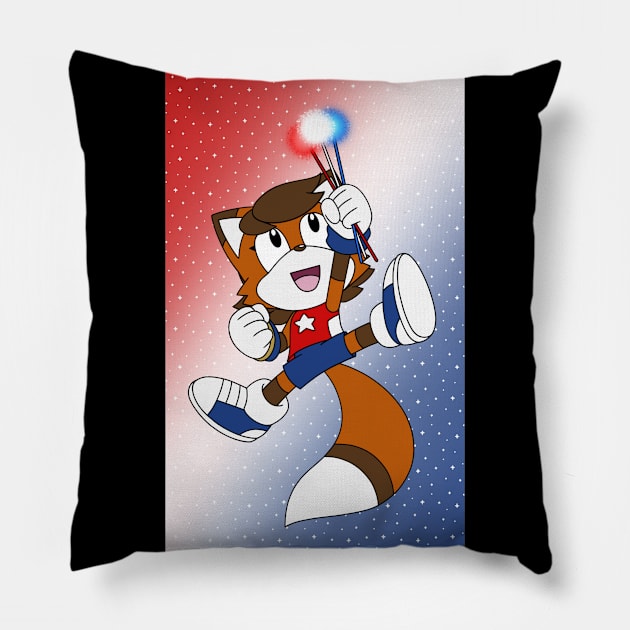 Sparkler Cinder BG Pillow by Firestorm Fox