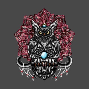 Charcoal Orb Owl T-Shirt