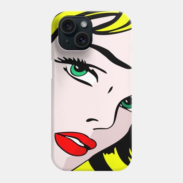 Green-Eyed Blonde Phone Case by RockettGraph1cs