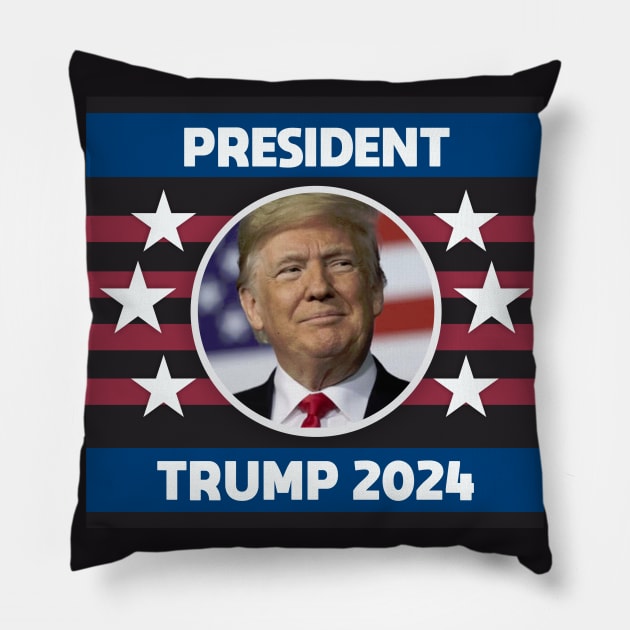 Trump 2024 Pillow by Dale Preston Design