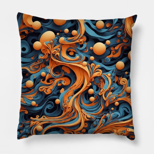 Cosmic Time Warp V1 Pillow by GracePaigePlaza