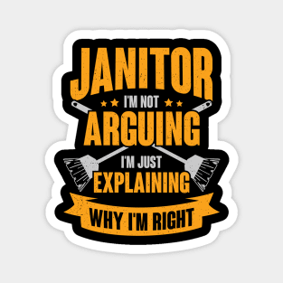 Funny Janitor Custodian Gift Magnet