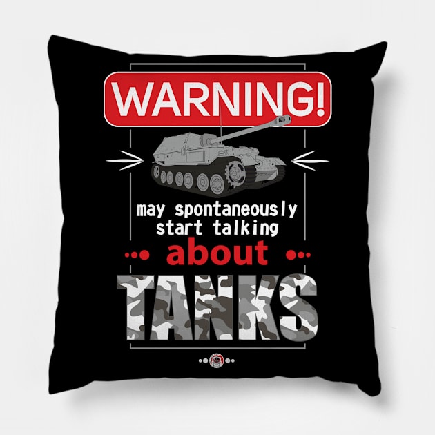 Ferdinand Warning may spontaneously start talking about tanks Pillow by FAawRay