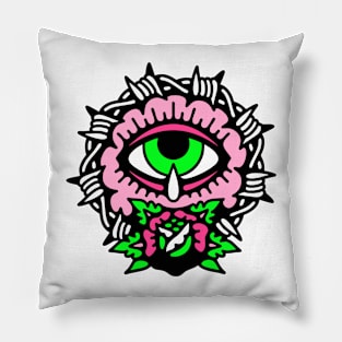 Eye rose barbed wire Pillow