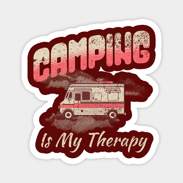 Camping Therapy T-Shirt Magnet by With Own Style