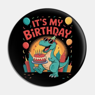 T-rex Birthday Party Japan Monster Dinosaur It's My Birthday Pin