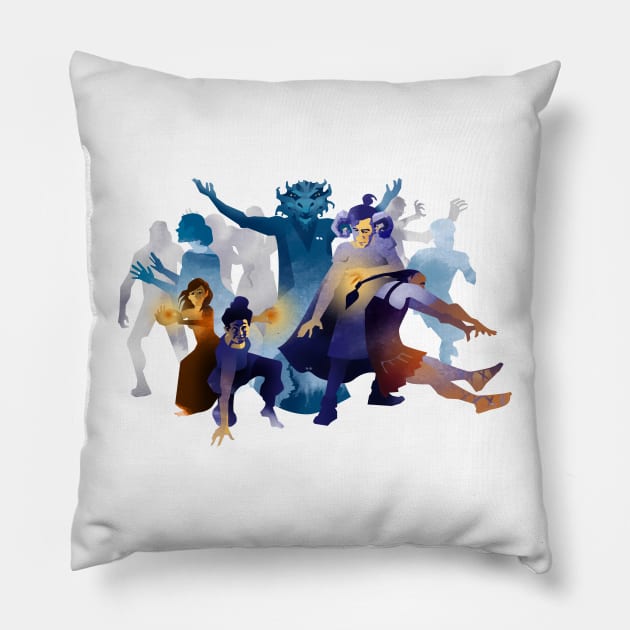 Eleven warlocks blasting Pillow by Inchpenny