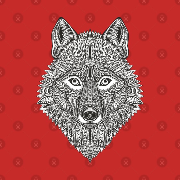 Vector Paisley Wolf by This is ECP