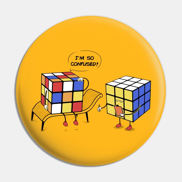 Confused Magic Cube Pin by UmbertoVicente