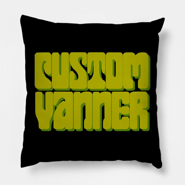 Custom Boogie (Retro Green/F&B) Pillow by NextGenVanner