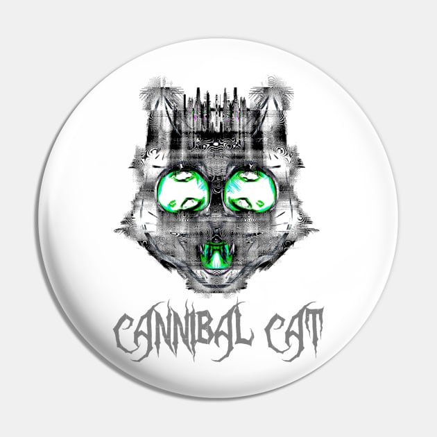 Cannibal Cat Green Cataracts Pin by 2ndEnd