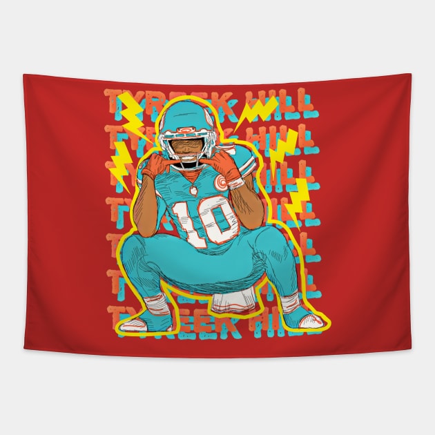 Tyreek Hill Tapestry by Mic jr