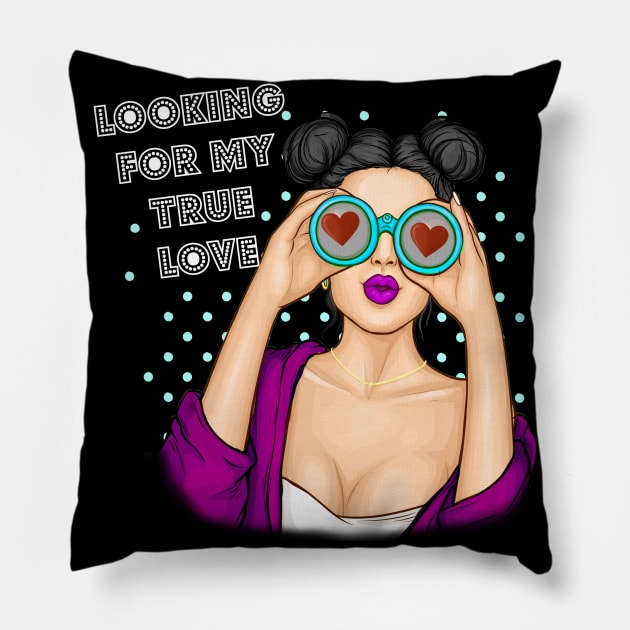 Pop art girl Pillow by BAB