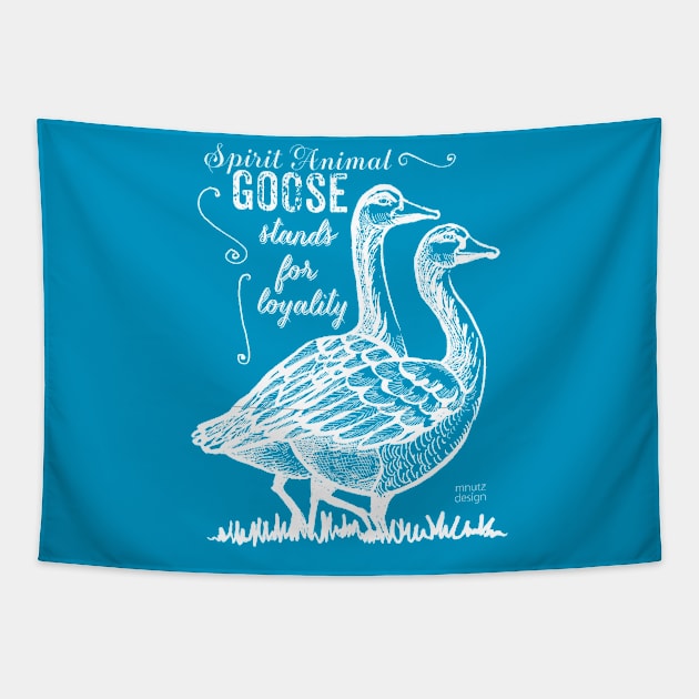 Spirit animal - goose - weiß Tapestry by mnutz