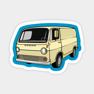 Classic van cartoon illustration Magnet