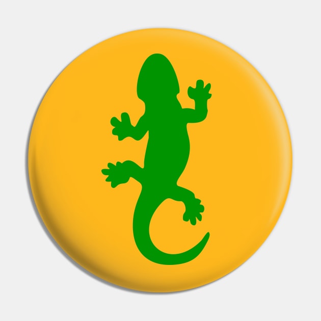 Green Lizard Pin by XOOXOO