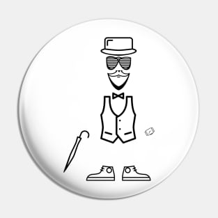 Hipster Guy Fashion Pin