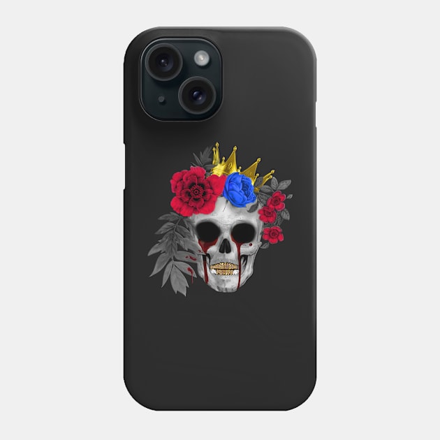 CRÁNEO DE SANGRE black Phone Case by Proadvance