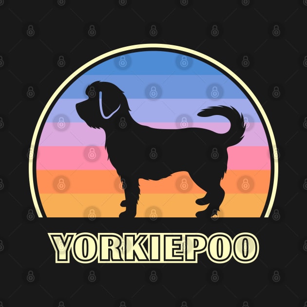 Yorkiepoo Vintage Sunset Dog by millersye