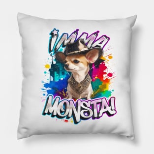 Imma Monsta! CHIUAUA | Whitee | by Asarteon Pillow