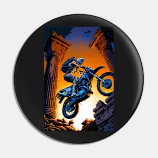 Dirt Bike Anime Style Pin