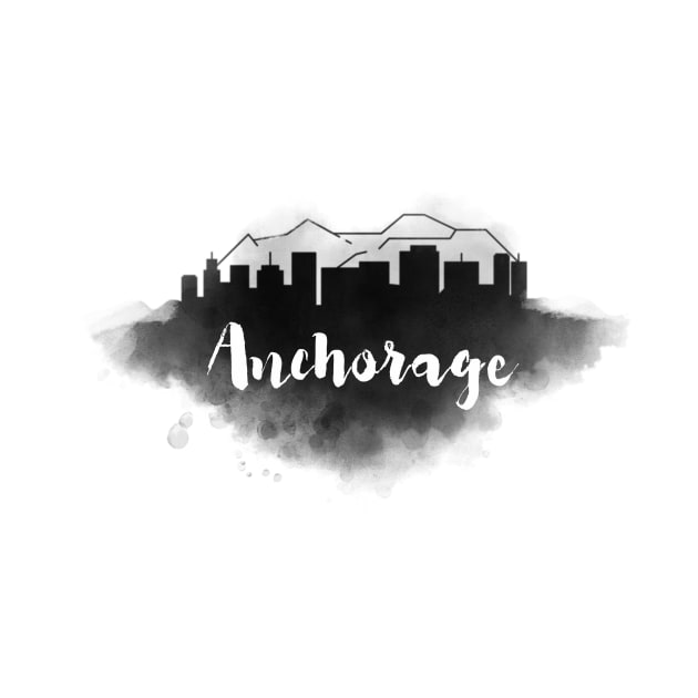 Anchorage watercolor by kursatunsal